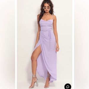 Lavender Strappy Maxi Dress